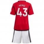 Günstige Fußballtrikots Manchester United Mengi 43 Kinder Heimtrikot 2023-24 Kurzarm